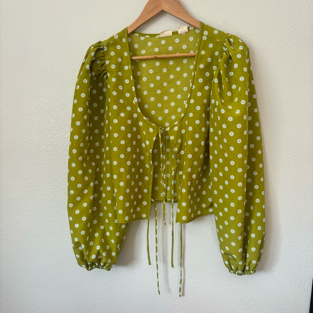 Levi’s green and white blouse